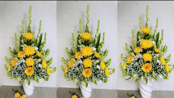 Cách cắm hoa cúc chưng bàn thờ