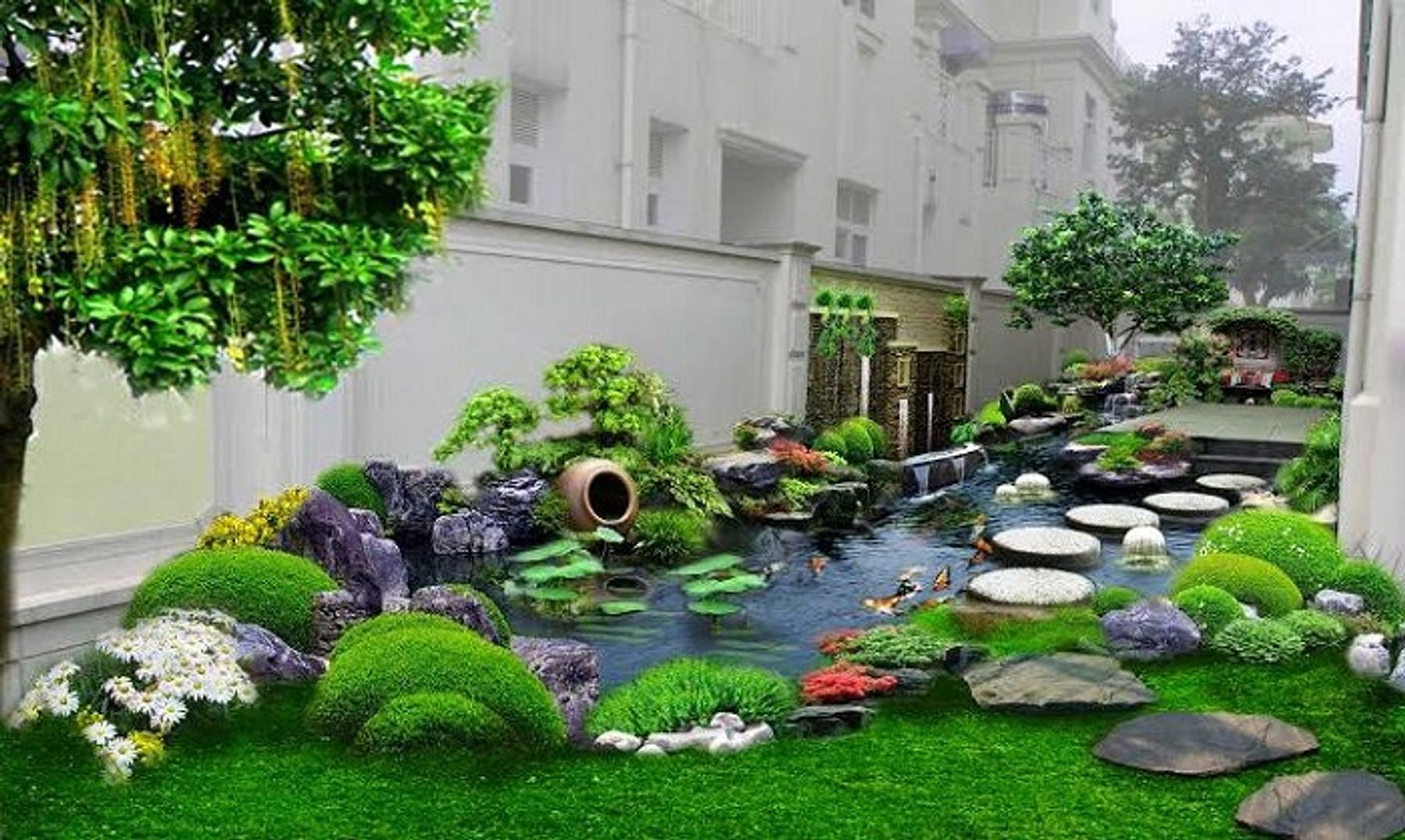 Mẫu sân vườn nhỏ trước nhà cấp 4 diện tích 20m2 tới 500m2 đẹp ấn tượng ...