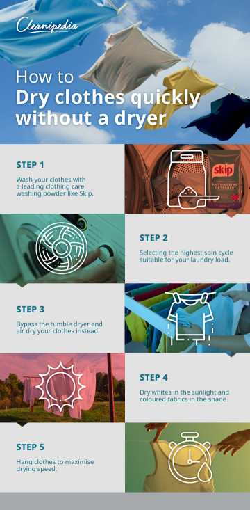 How to dry clothes in the washing machine | Cleanipedia ZA